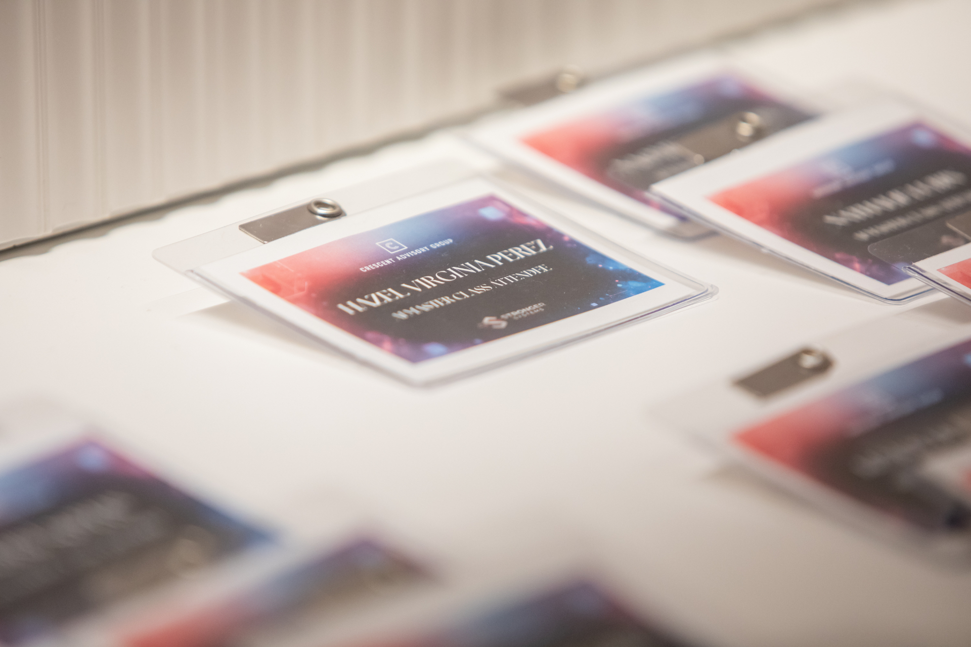 Custom event attendee badges