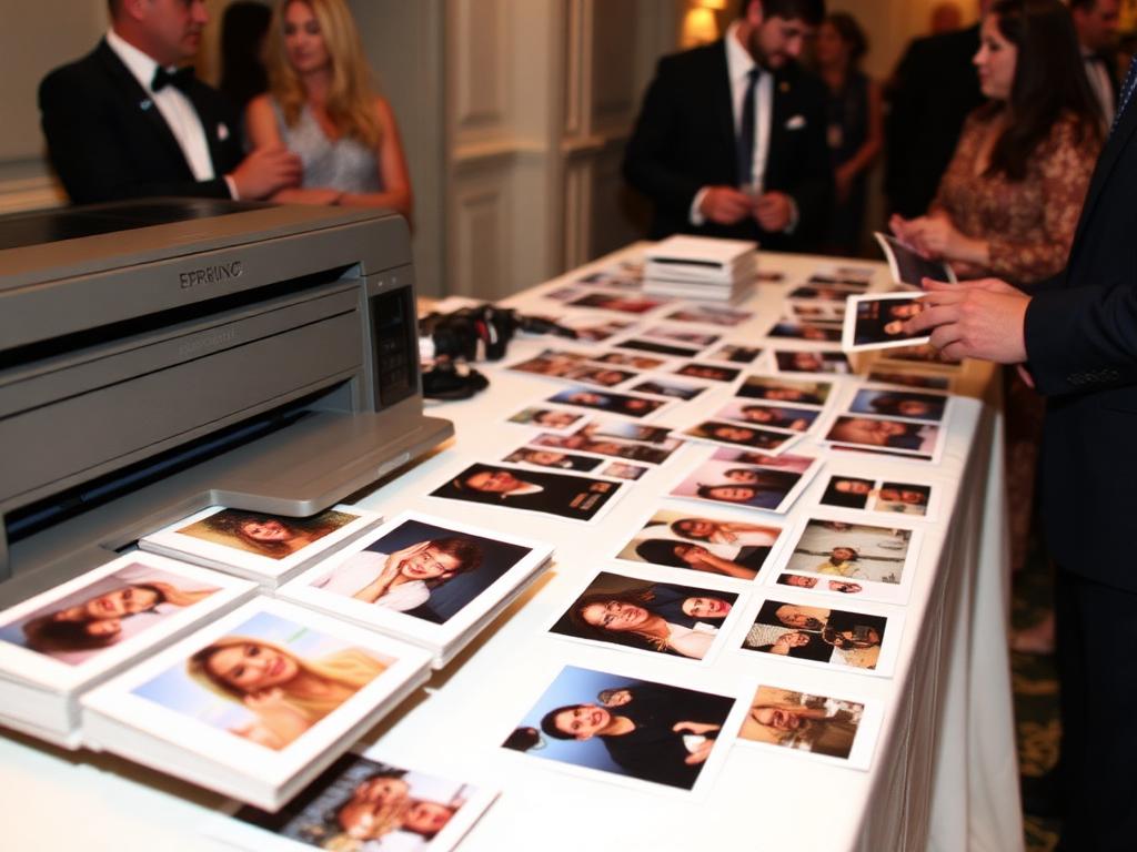 On-site event photo printing station